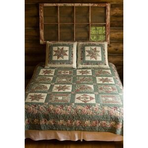 Cabin Star Patchwork Quilt – 80" x 90"‎  #68